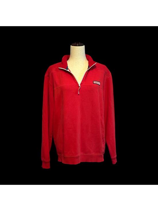 Vineyard Vines Tops - Vineyard Vines Men’s Red Quarter Zip Pullover Sweatshirt